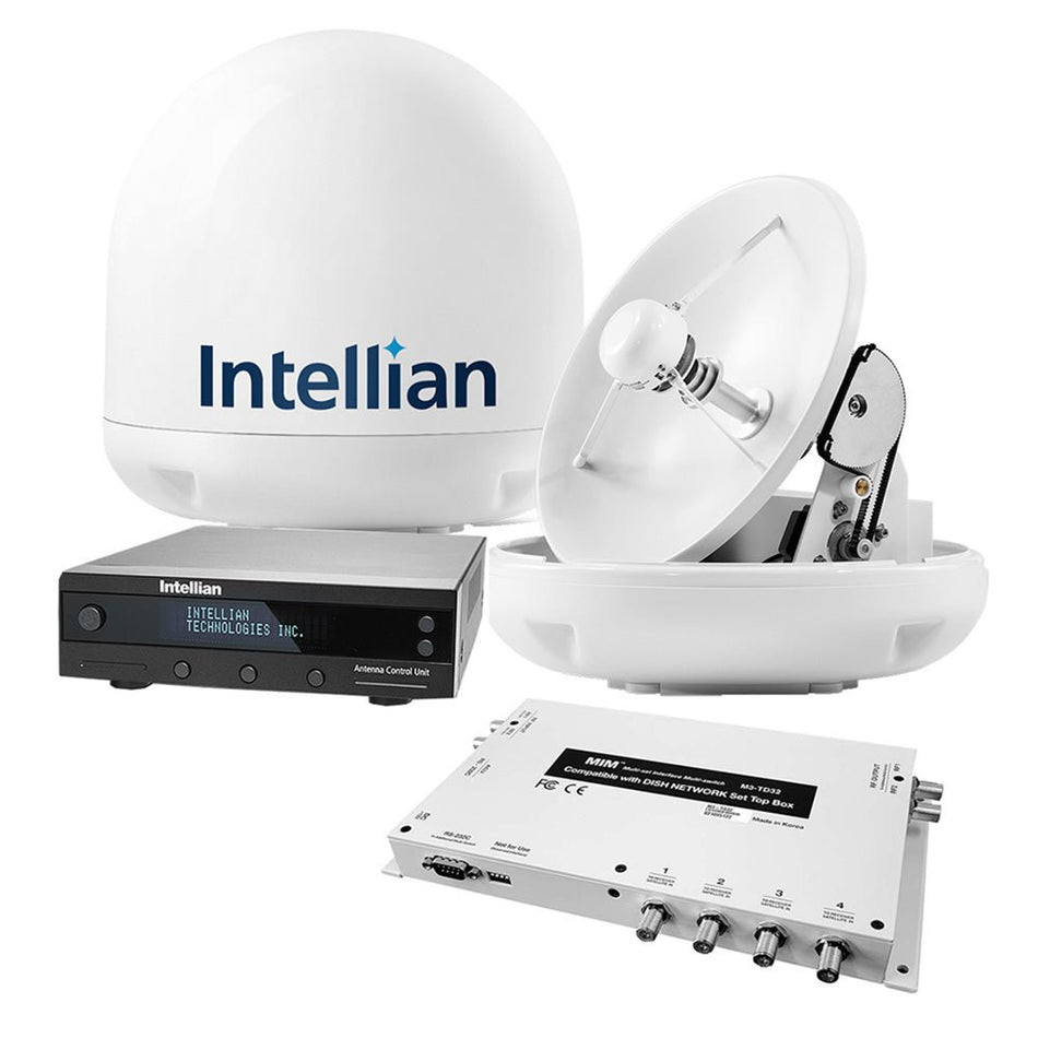Intellian i3 US System w/DISH/Bell MIM - 2 (w/3M RG6 Cable) & 15M RG6 Cable - Get Tight Gear