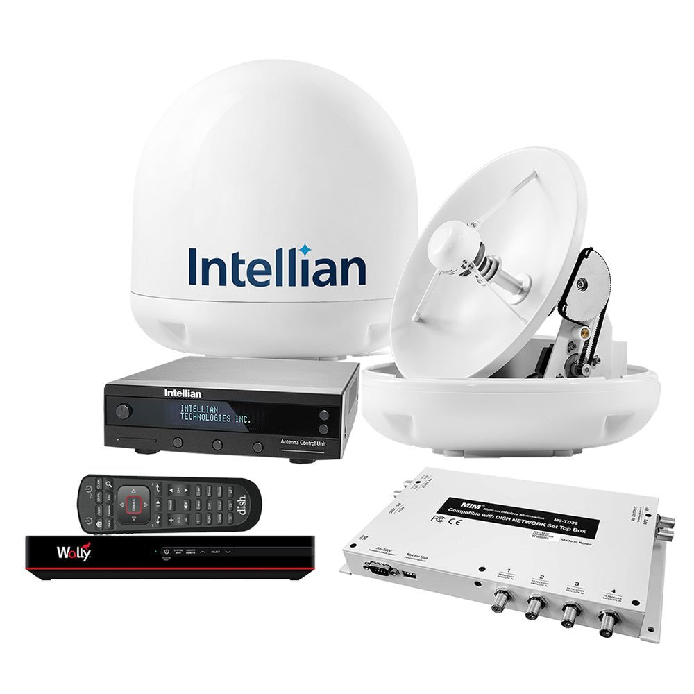 Intellian i3 US System w/DISH/Bell MIM - 2 (w/3M RG6 Cable) 15M RG6 Cable & DISH HD Wally Receiver - Get Tight Gear