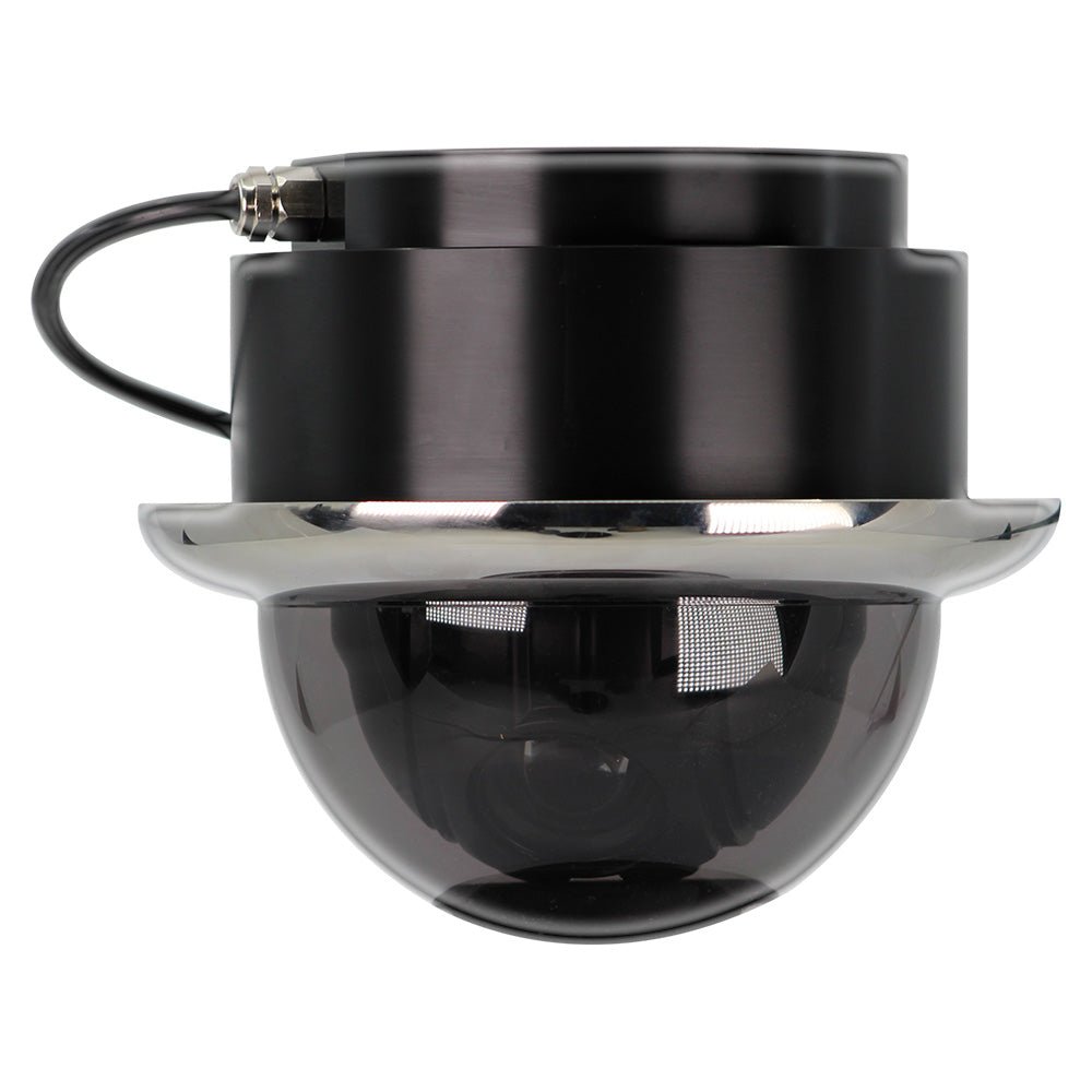 Iris Miniature Marine PTZ Dome Camera - Stainless Bezel - Hi - Def Ethernet IP - 10x Digital Zoom - 4 in 1 Video Format - Get Tight Gear