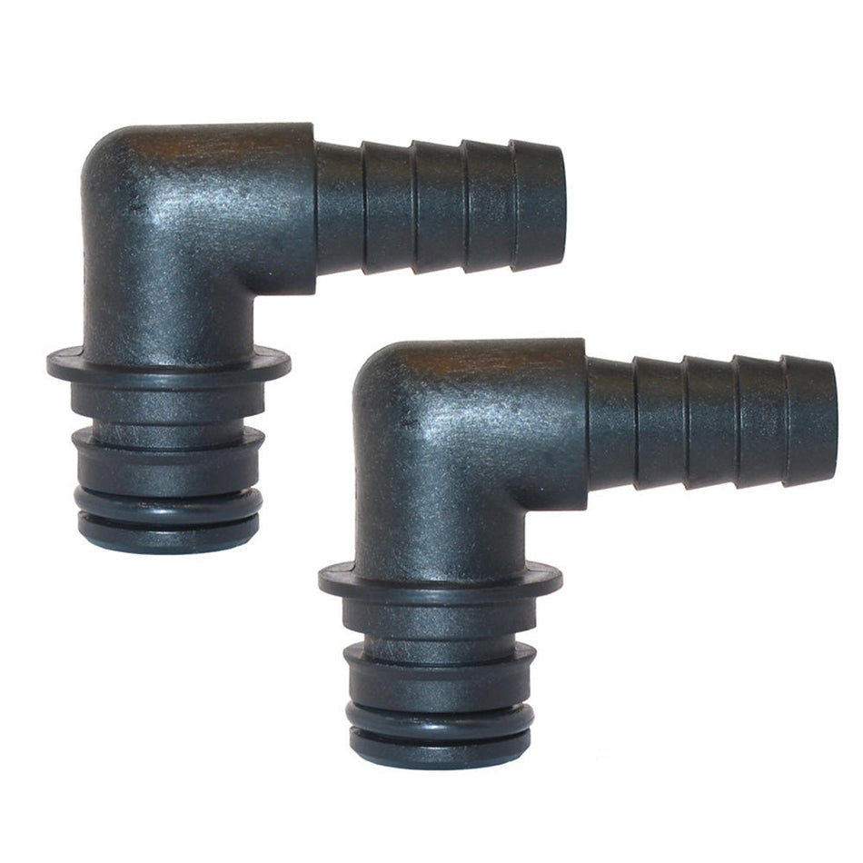 Jabsco Port Kit 90 - Degree Elbow 1/2" Hose Fitting - Pair - Get Tight Gear