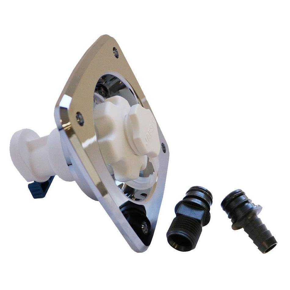 Jabsco Water Pressure Regulator - Flush Mount - Chrome - 45 psi - Get Tight Gear
