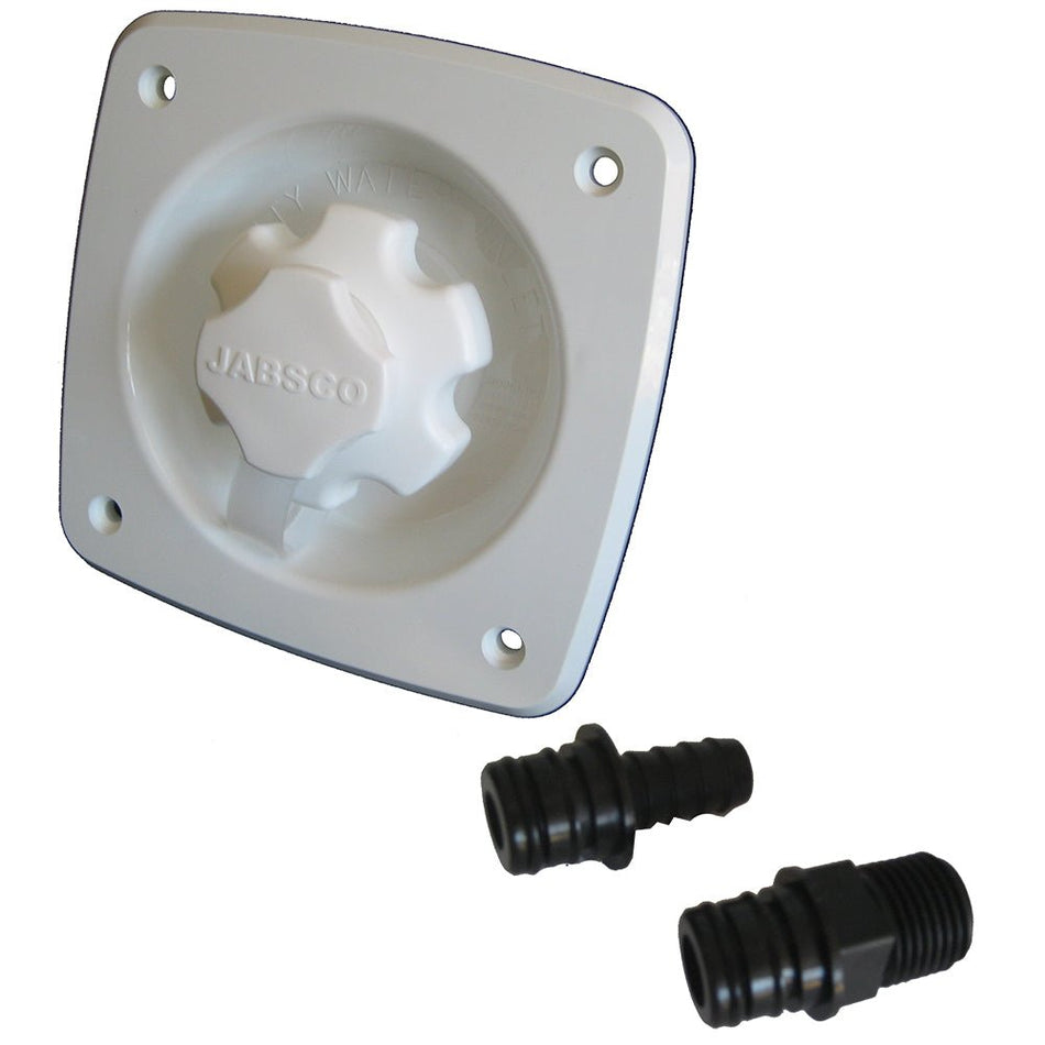 Jabsco Water Pressure Regulator - Flush Mount - White - Get Tight Gear