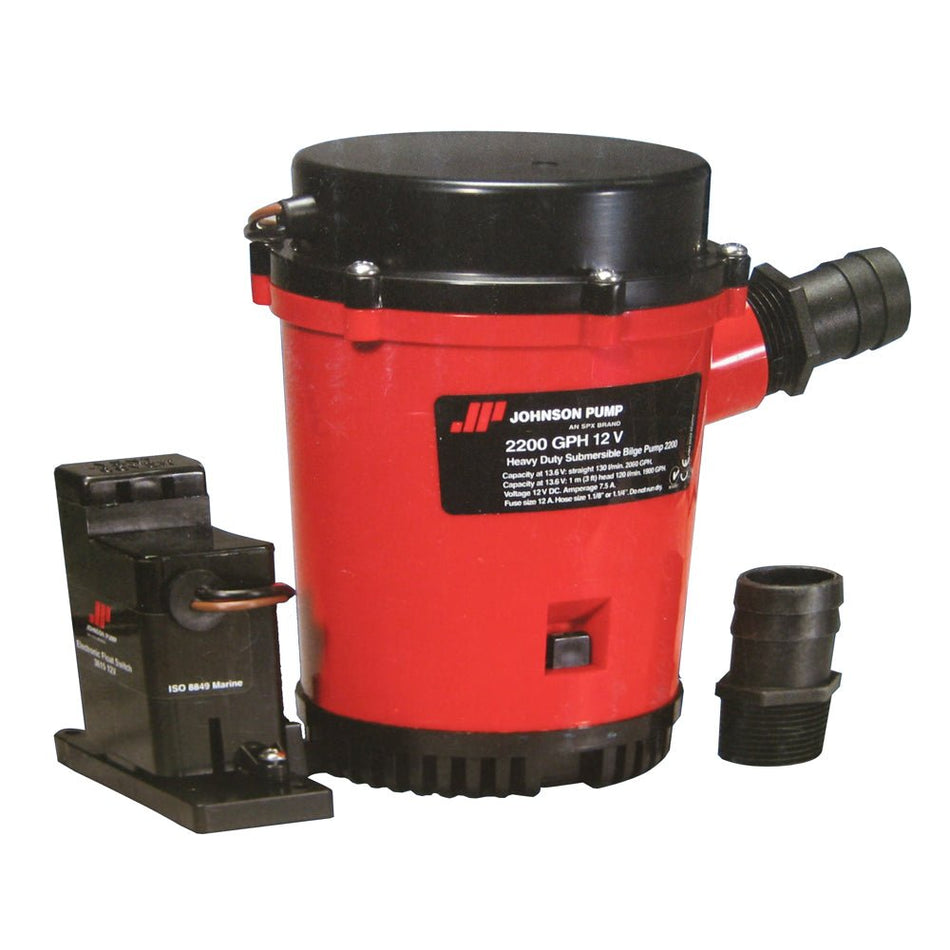 Johnson Pump 2200GPH Auto Bilge Pump w/Mag Switch - 12V - Get Tight Gear
