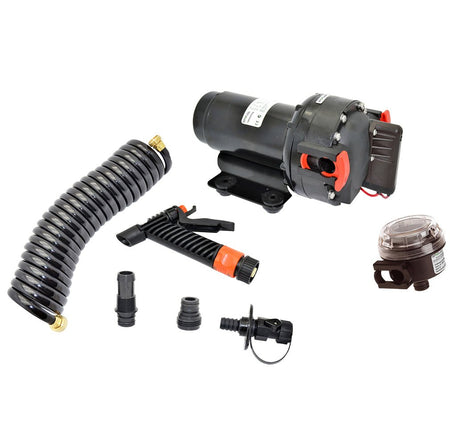 Johnson Pump 5.2 GPM Aqua Jet Washdown Pump Kit w/Hose - 24V - Get Tight Gear
