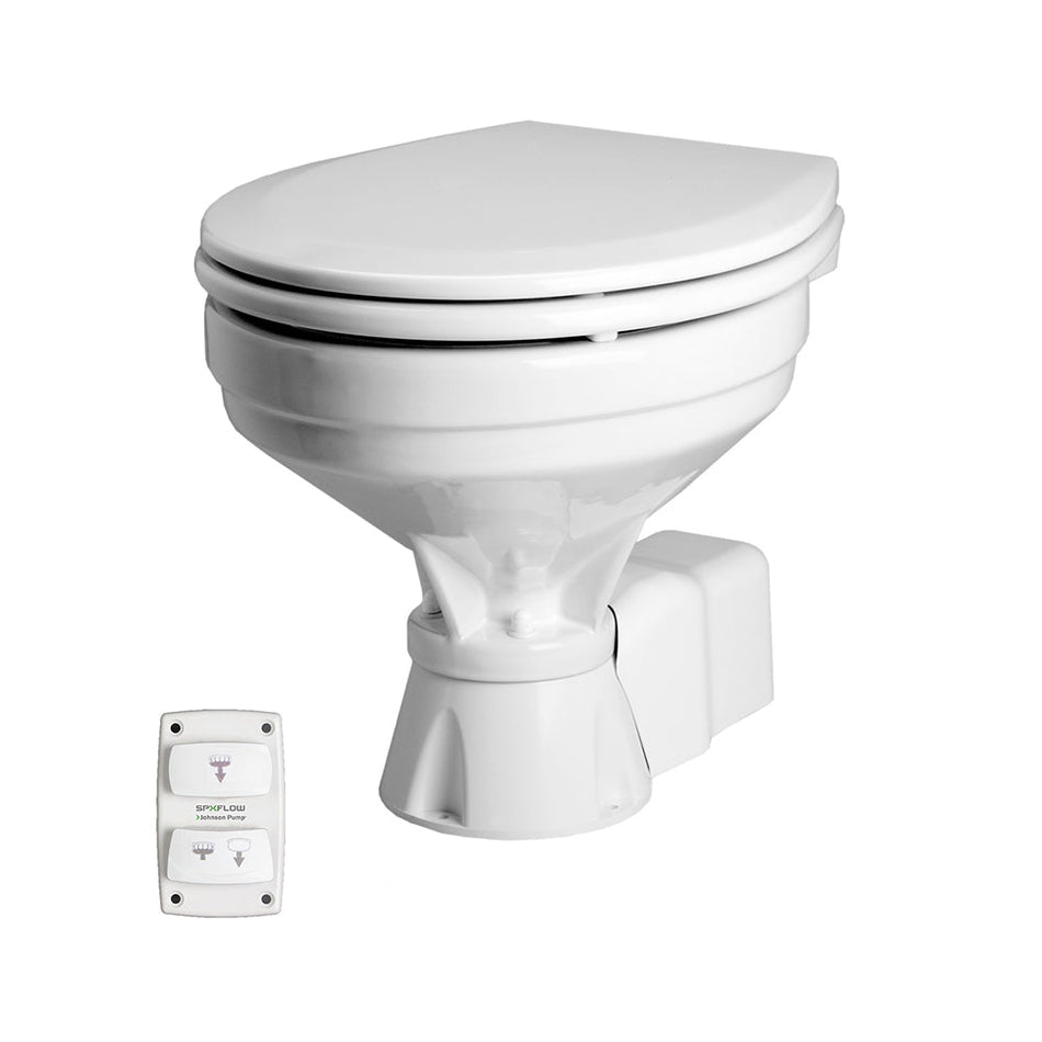 Johnson Pump AquaT Toilet Electric - Comfort - 12V w/Solenoid - Get Tight Gear