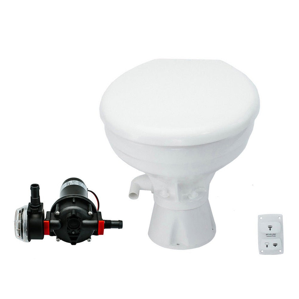 Johnson Pump AquaT Toilet Silent Electric Comfort - 24V w/Pump - Get Tight Gear