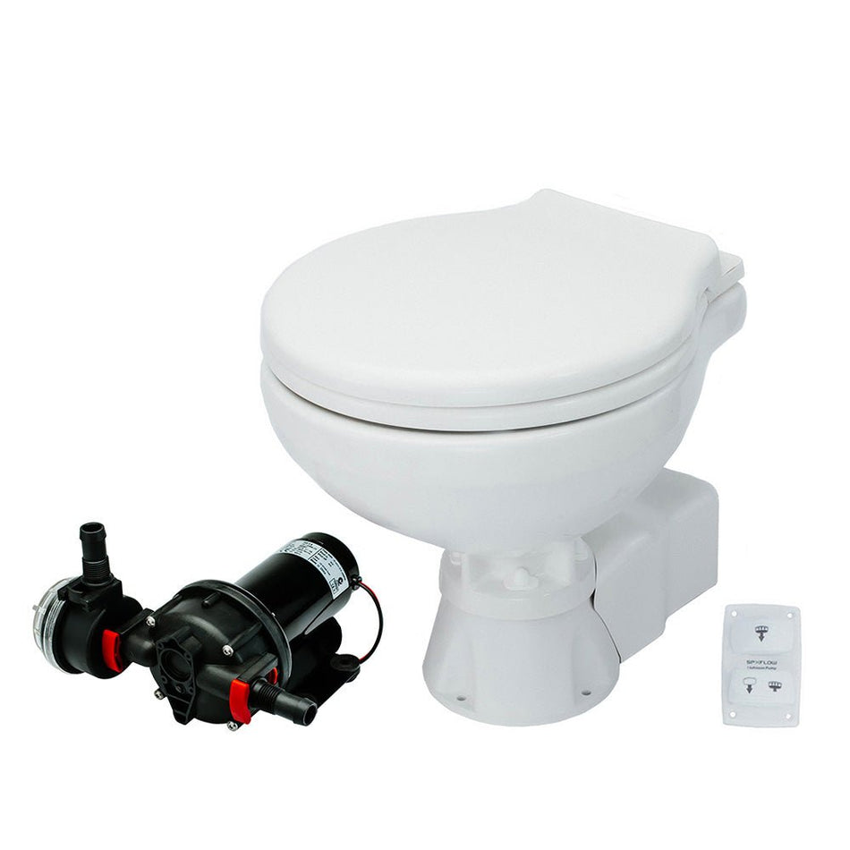 Johnson Pump AquaT Toilet Silent Electric Compact - 24V - Get Tight Gear