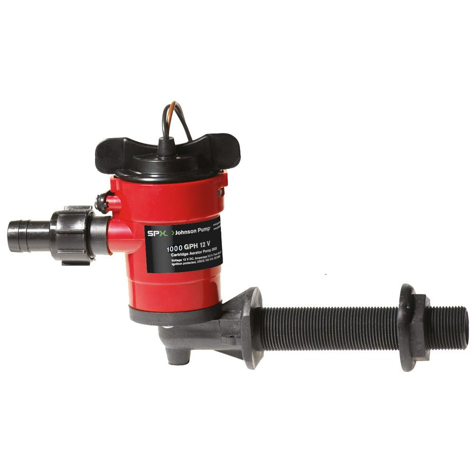 Johnson Pump Cartridge Aerator 1000 GPH 90 Intake - 12V - Get Tight Gear