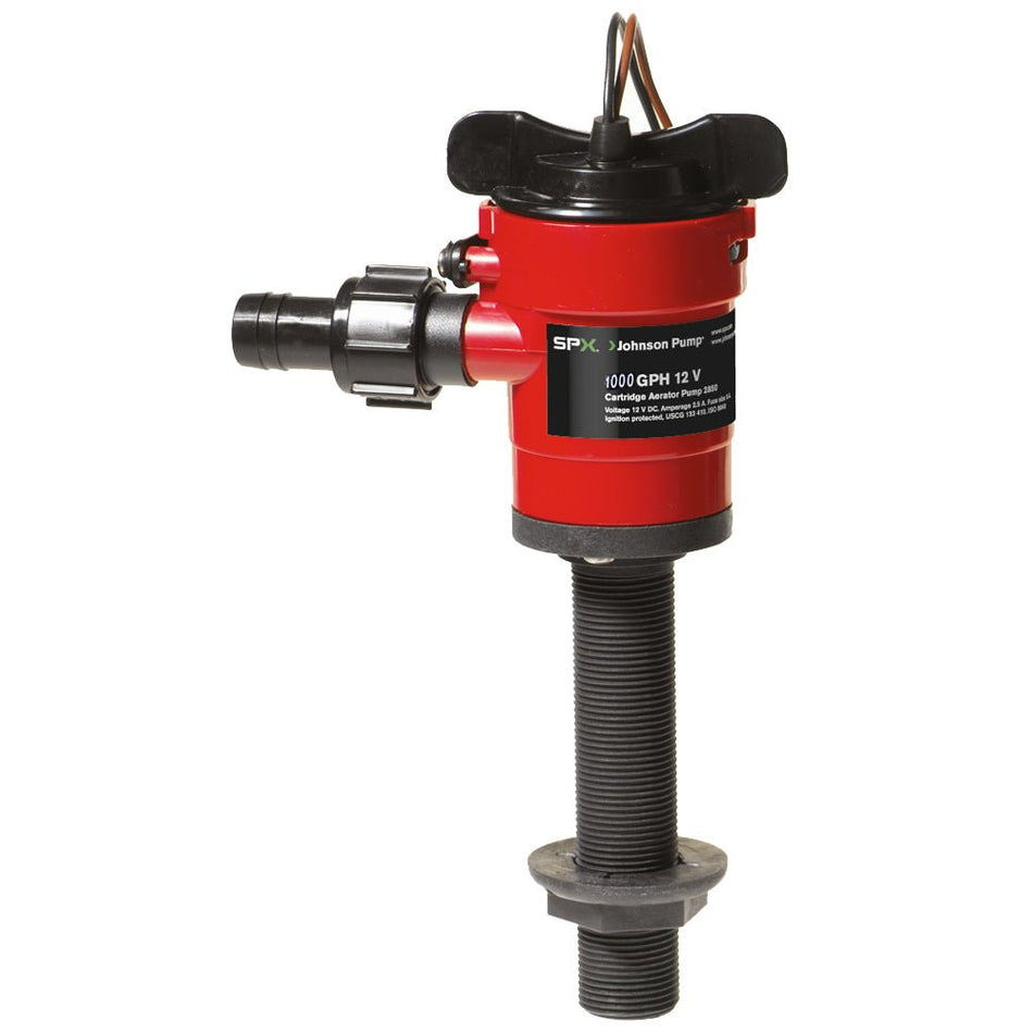 Johnson Pump Cartridge Aerator 1000 GPH Straight Intake - 12V - Get Tight Gear