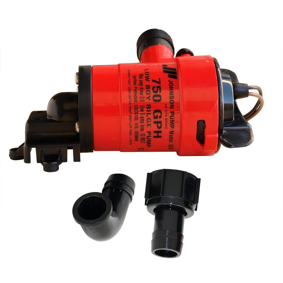 Johnson Pump Low Boy Bilge Pump - 750 GPH - 12V - Get Tight Gear