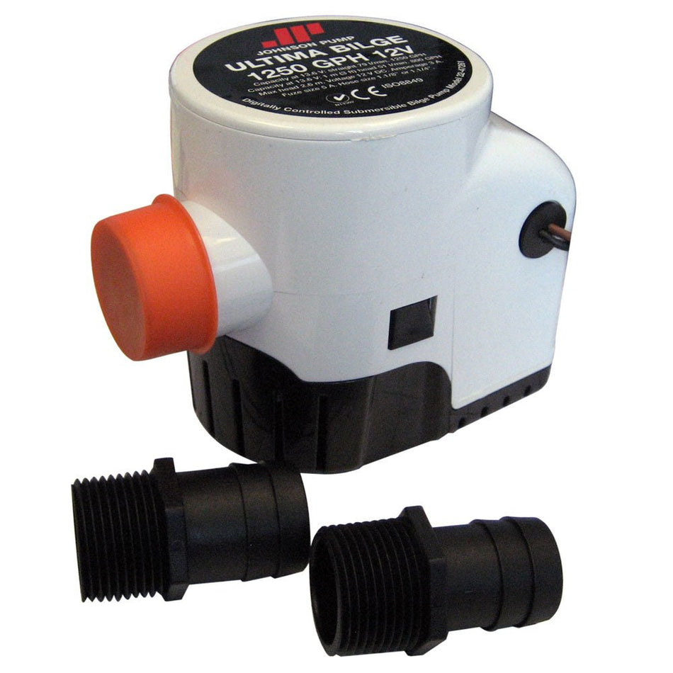 Johnson Pump Ultima Bilge 1250 GPH 1 - 1/8" & 1 - 1/4" Hose - Get Tight Gear