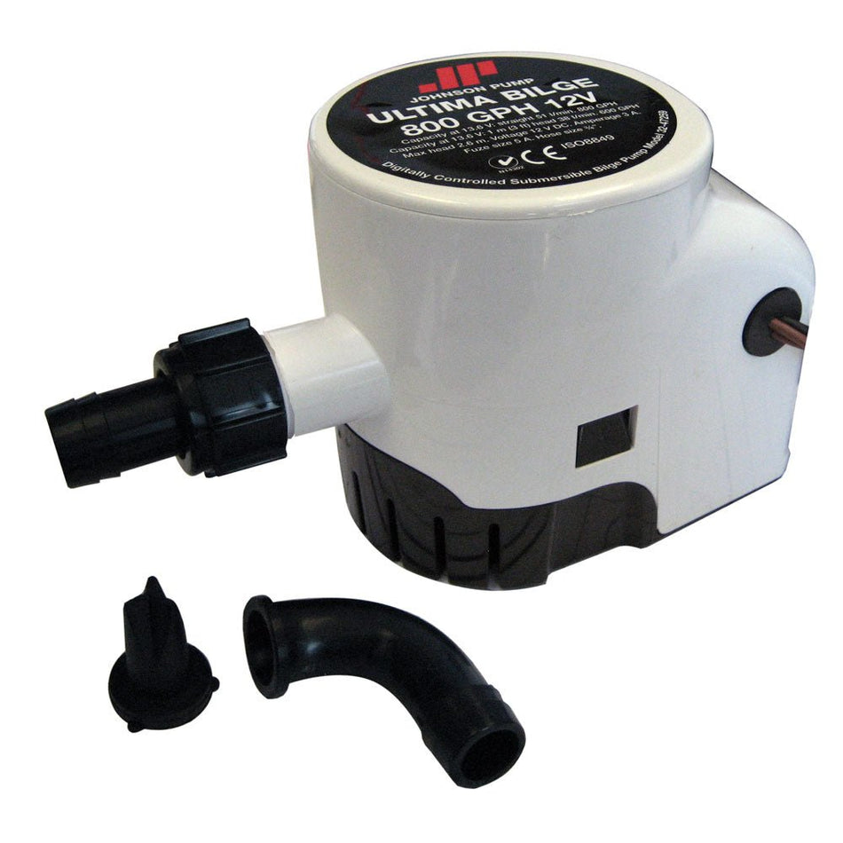 Johnson Pump Ultima Bilge 800 GPH 3/4" Hose Dura Ports - Get Tight Gear
