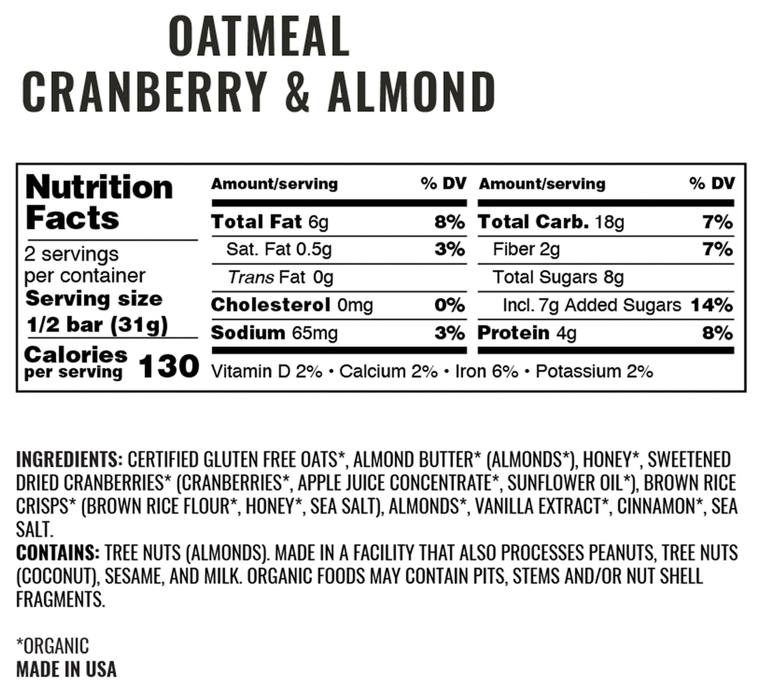 Kate's Real Food Oat/Crn/Almd - Get Tight Gear
