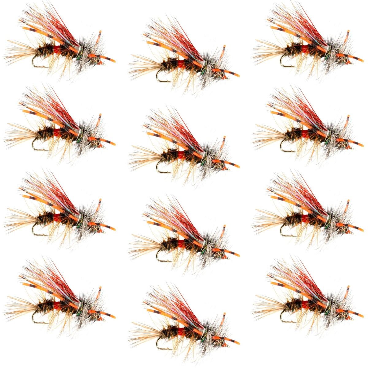 Kaufmann's Royal Crystal Stimulator Rubber Legs Dry Fly - 1 Dozen Flies Hook Size 14 - Get Tight Gear