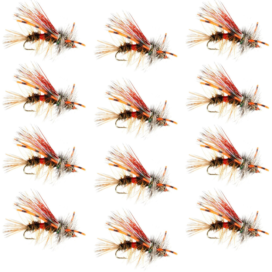 Kaufmann's Royal Crystal Stimulator Rubber Legs Dry Fly - 1 Dozen Flies Hook Size 14 - Get Tight Gear