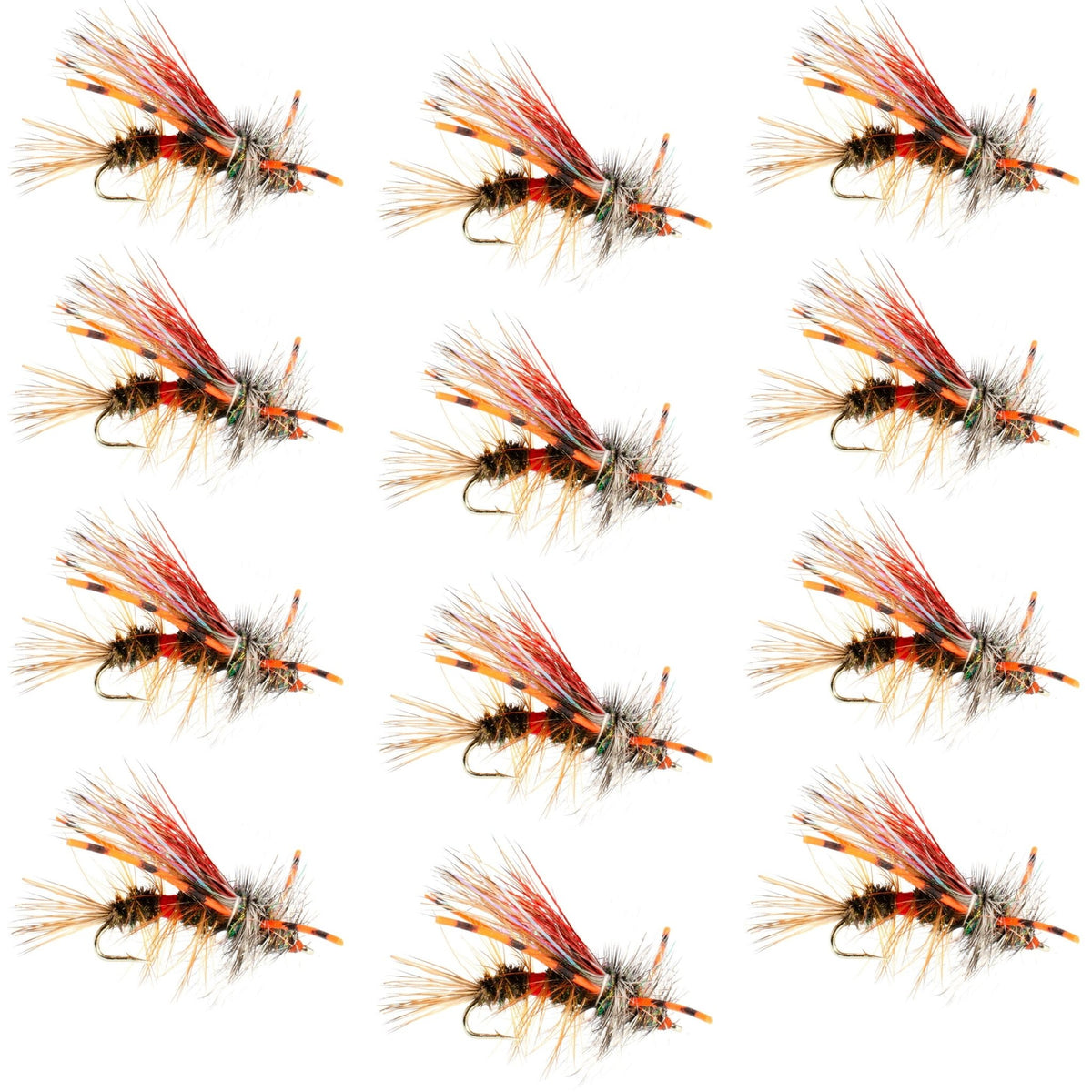 Kaufmann's Royal Crystal Stimulator Rubber Legs Dry Fly - 1 Dozen Flies Hook Size 16 - Get Tight Gear