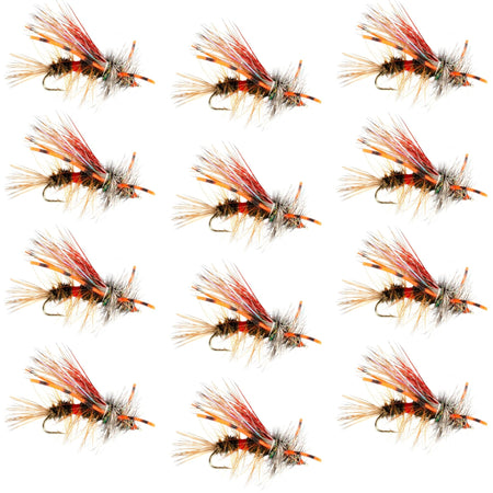 Kaufmann's Royal Crystal Stimulator Rubber Legs Dry Fly - 1 Dozen Flies Hook Size 16 - Get Tight Gear