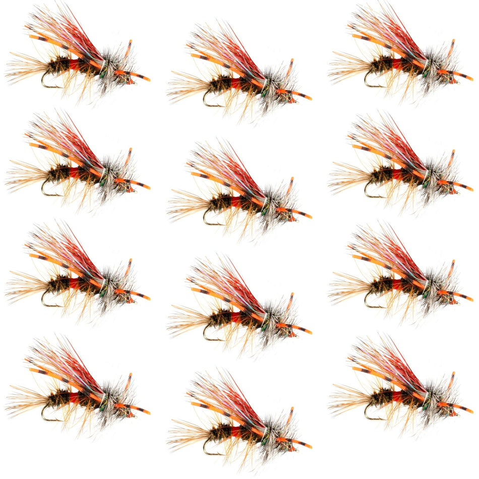 Kaufmann's Royal Crystal Stimulator Rubber Legs Dry Fly - 1 Dozen Flies Hook Size 16 - Get Tight Gear