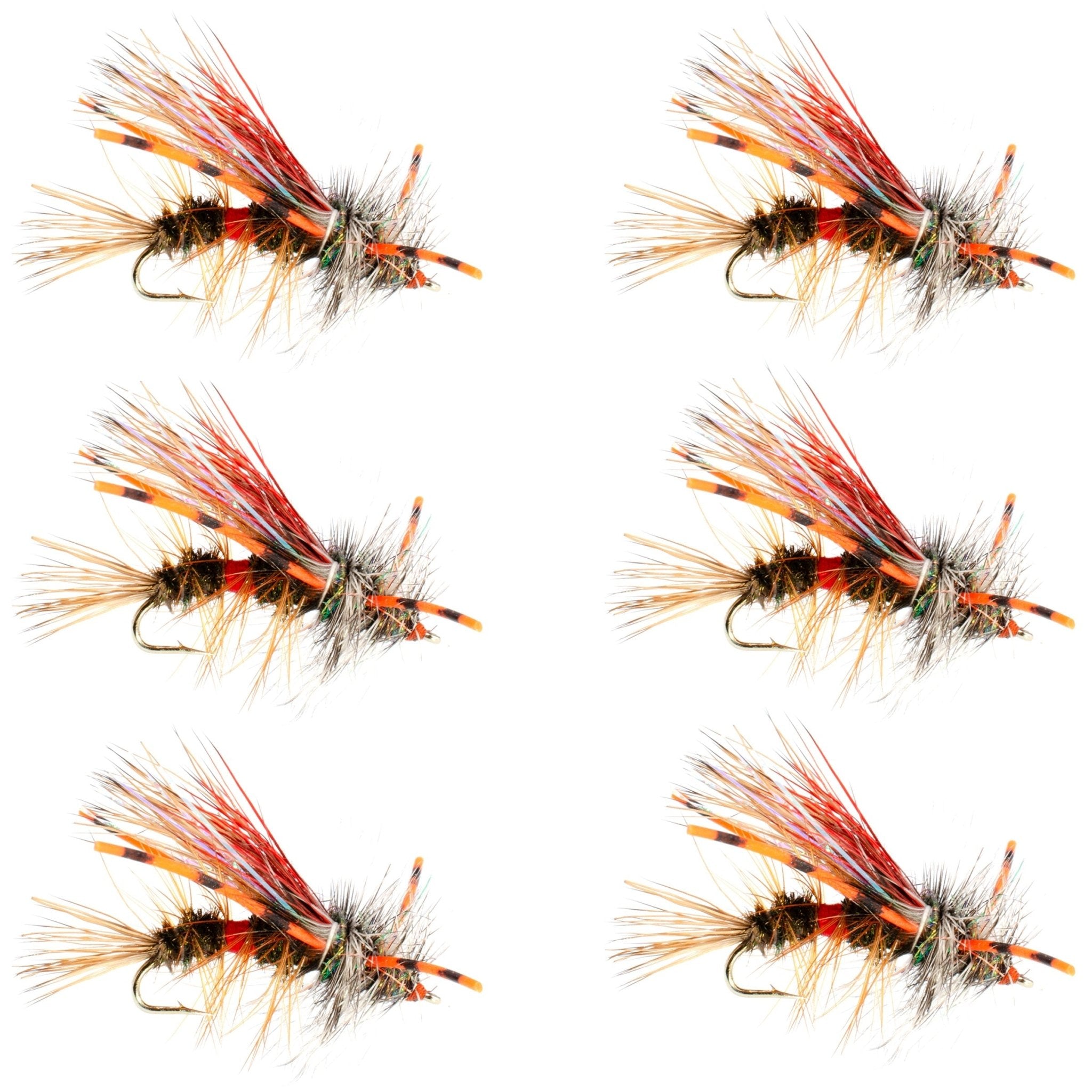 Kaufmann's Royal Crystal Stimulator Rubber Legs Dry Fly - 6 Flies Hook Size 16 - Get Tight Gear