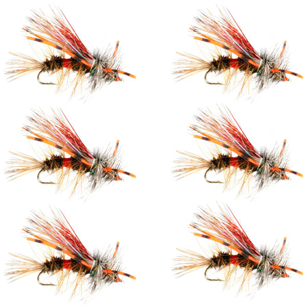 Kaufmann's Royal Crystal Stimulator Rubber Legs Dry Fly - 6 Flies Hook Size 16 - Get Tight Gear