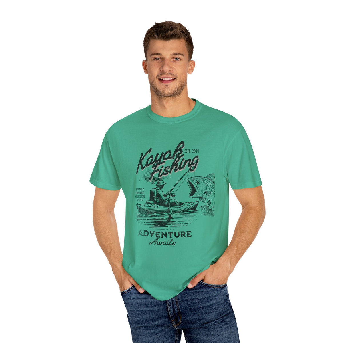 Kayak Fishing Adventure Unisex T-Shirt - Perfect for Outdoor Enthusiasts - Get Tight Gear