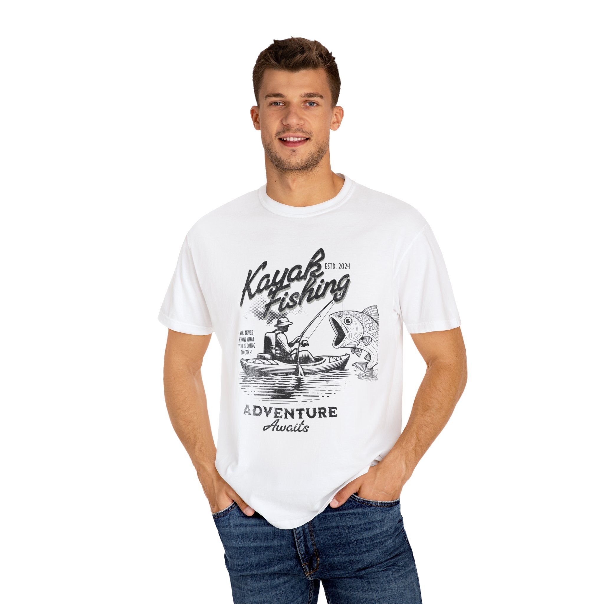 Kayak Fishing Adventure Unisex T-Shirt - Perfect for Outdoor Enthusiasts - Get Tight Gear