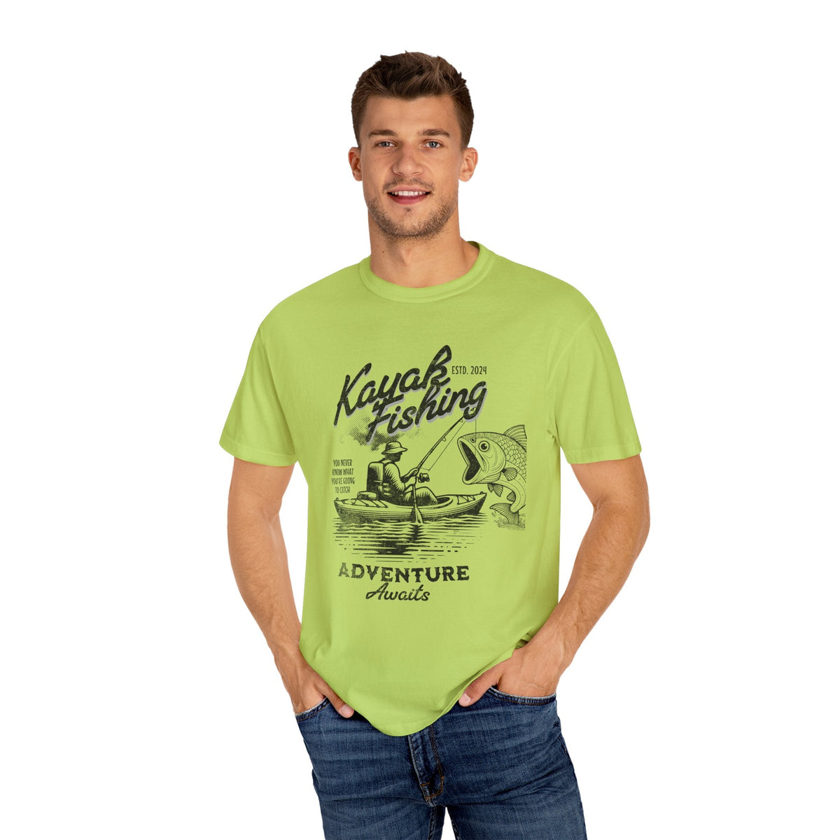 Kayak Fishing Adventure Unisex T-Shirt - Perfect for Outdoor Enthusiasts - Get Tight Gear