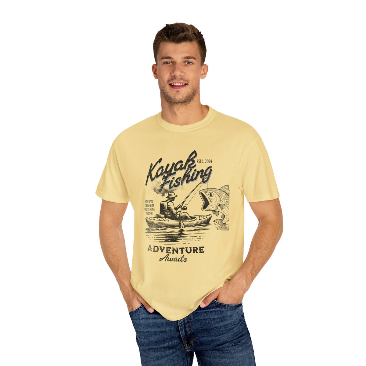 Kayak Fishing Adventure Unisex T-Shirt - Perfect for Outdoor Enthusiasts - Get Tight Gear