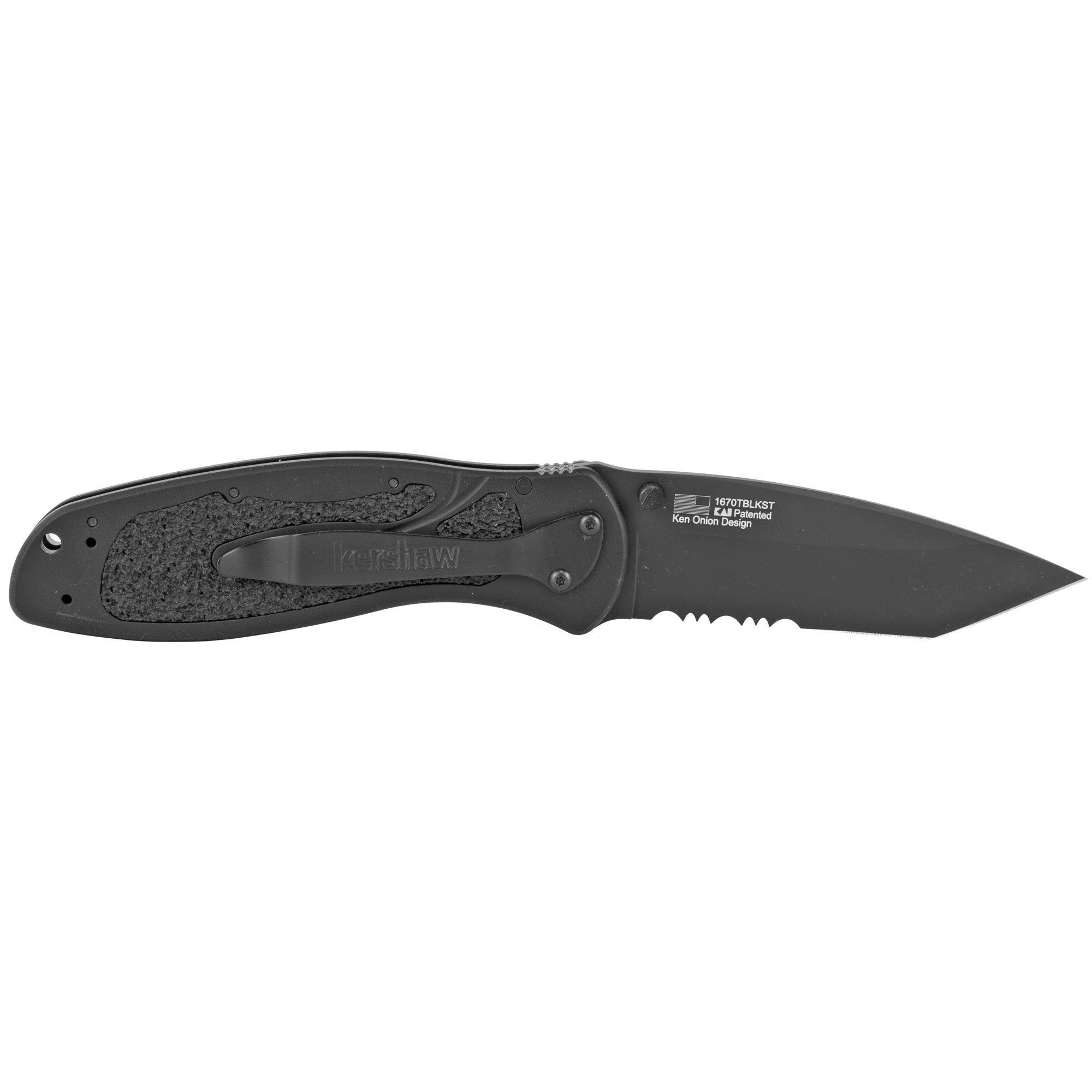 KERSHAW BLUR TANTO 3.4 BLK/BLK SERR - Get Tight Gear