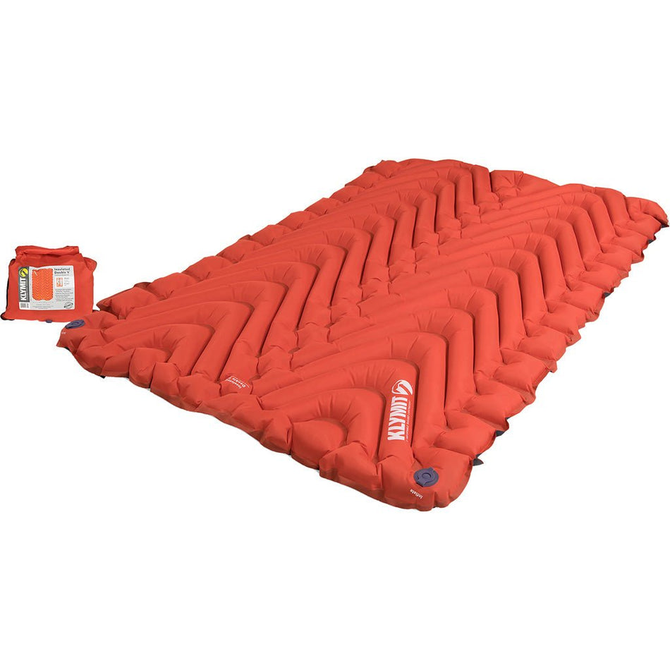 Klymit Insulated Double V Sleeping Pad Orange - Get Tight Gear