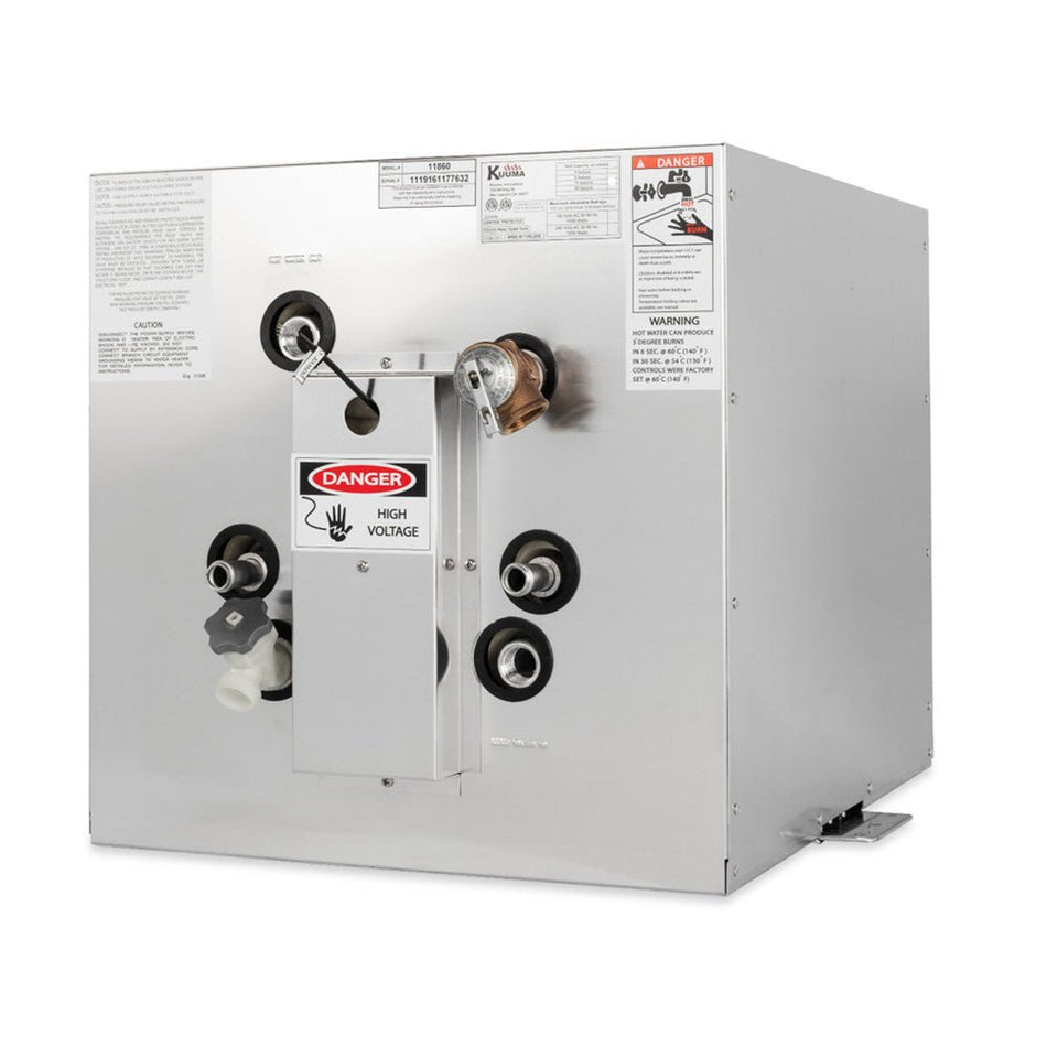 Kuuma 11 - Gallon WH, 240V (L1 & L2 Wiring) Front Heat Exchange, Side Mount - Get Tight Gear