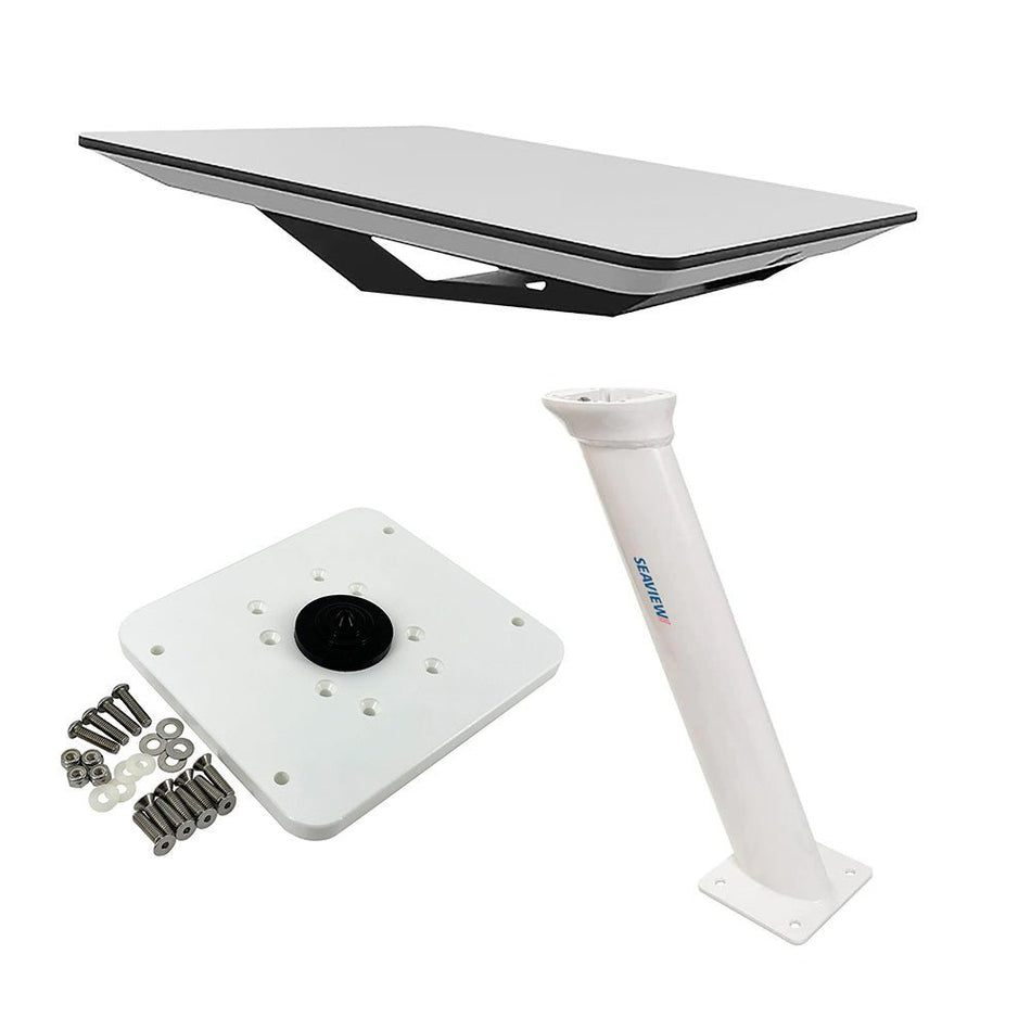 KVH Starlink Flat Panel Kit w/36" Seaview Pedestal Mount & ADASTLKA Starlink Top Plate - Get Tight Gear