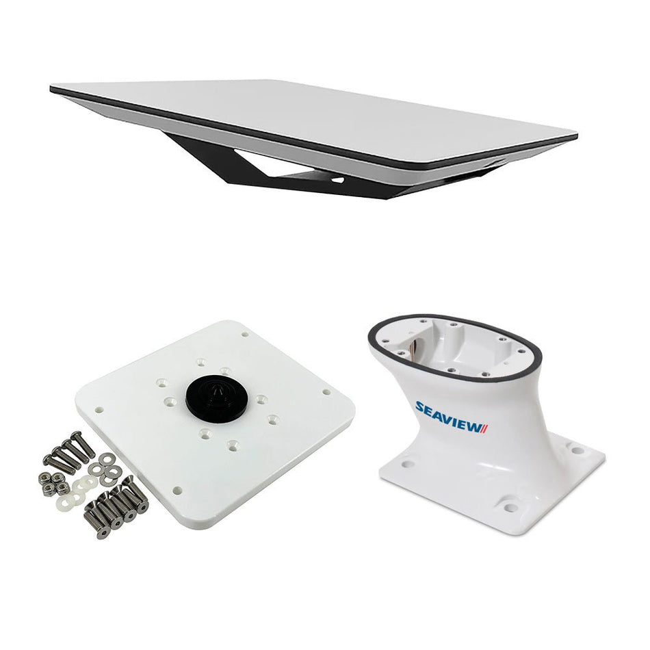 KVH Starlink Flat Panel Kit w/5" Seaview Pedestal Mount & ADASTLKA Starlink Top Plate - Get Tight Gear