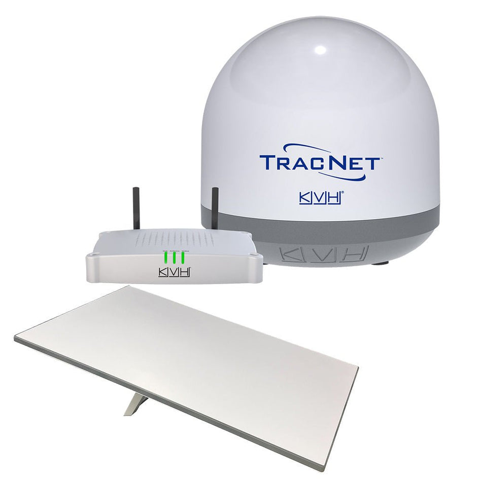 KVH Starlink Premium Standard RV Flat Panel Terminal w/TracNet Coastal Pro 5G/WiFi Compact Terminal w/TracNet Hub - Get Tight Gear