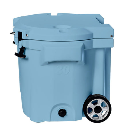 LAKA Coolers 30 Qt Cooler w/Telescoping Handle & Wheels - Blue - Get Tight Gear