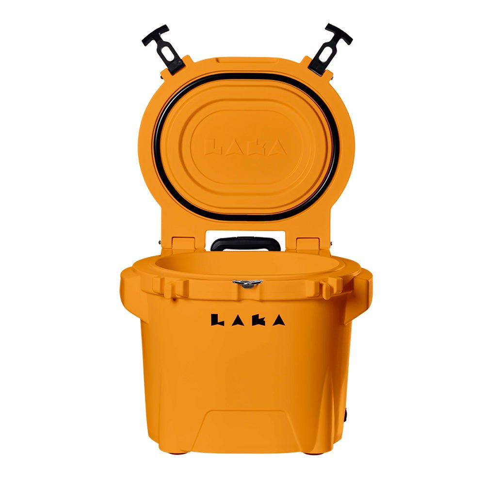 LAKA Coolers 30 Qt Cooler w/Telescoping Handle & Wheels - Orange - Get Tight Gear
