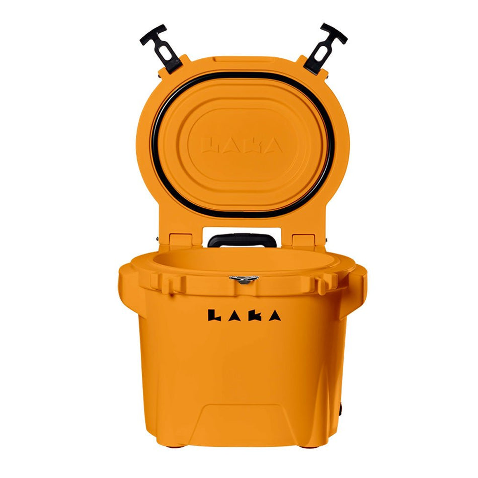 LAKA Coolers 30 Qt Cooler w/Telescoping Handle & Wheels - Orange - Get Tight Gear