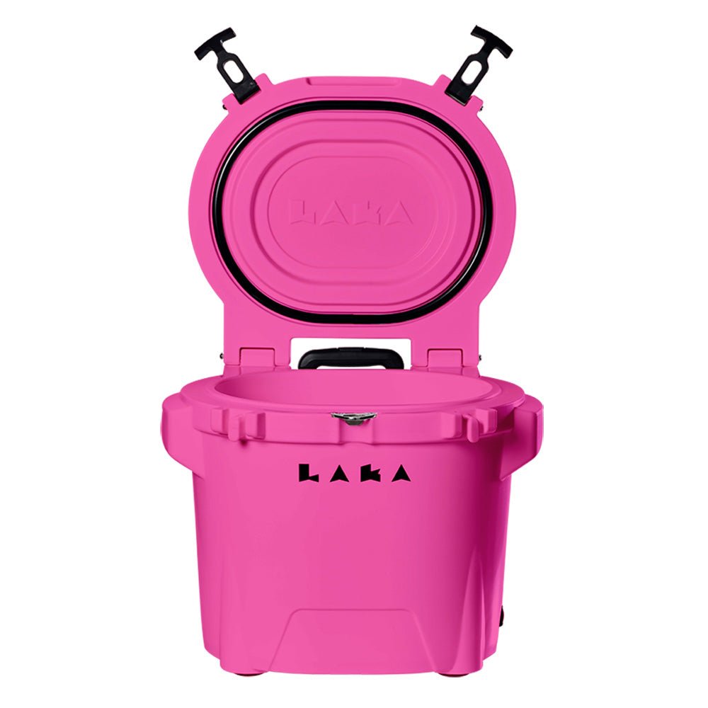 LAKA Coolers 30 Qt Cooler w/Telescoping Handle & Wheels - Pink - Get Tight Gear