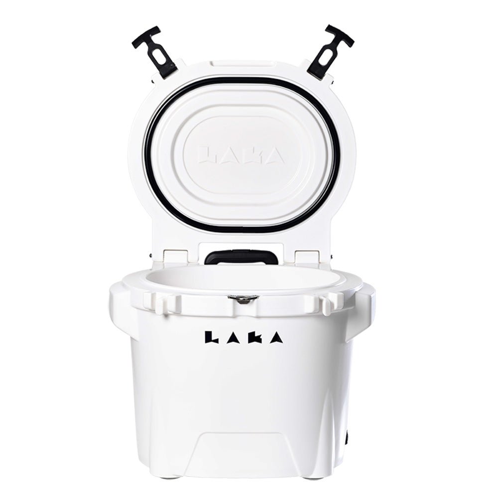 LAKA Coolers 30 Qt Cooler w/Telescoping Handle & Wheels - White - Get Tight Gear