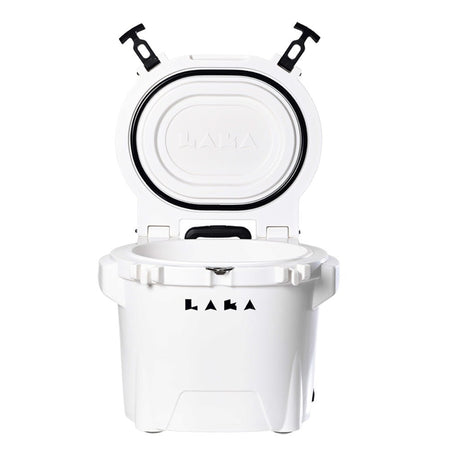 LAKA Coolers 30 Qt Cooler w/Telescoping Handle & Wheels - White - Get Tight Gear