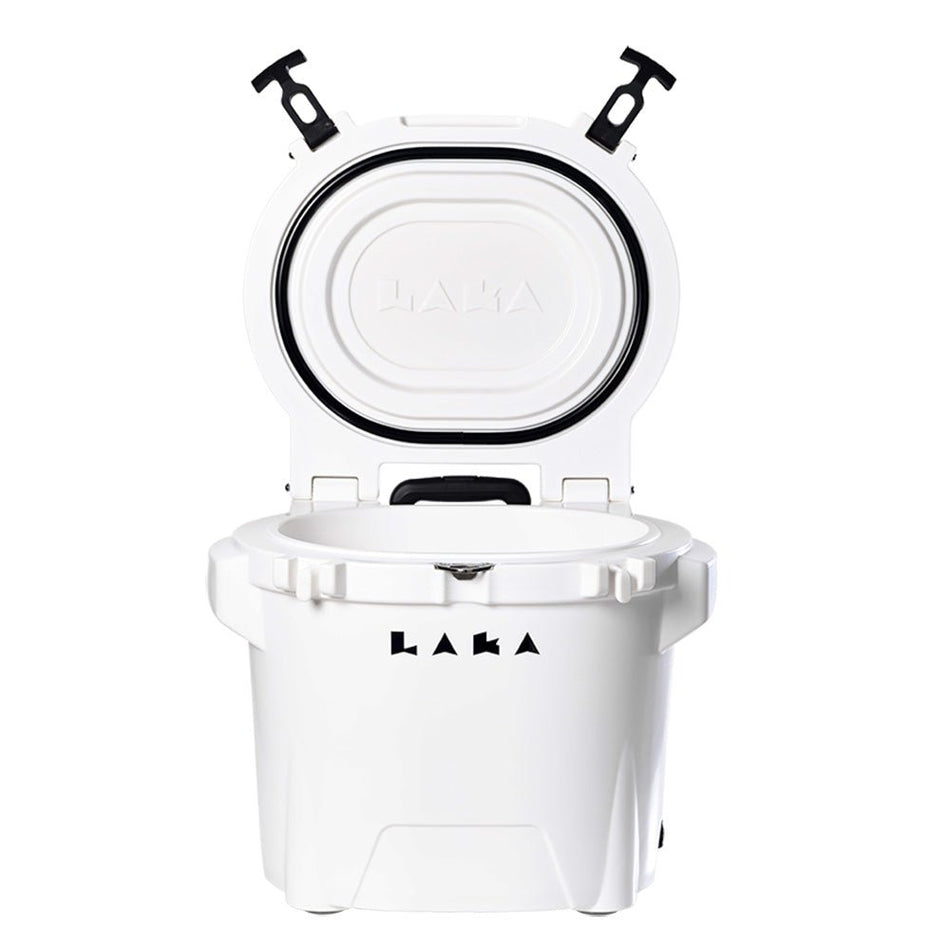LAKA Coolers 30 Qt Cooler w/Telescoping Handle & Wheels - White - Get Tight Gear