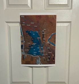 Laminated Henderson Fishing Map 13 inch by 19 inch - Get Tight Gear