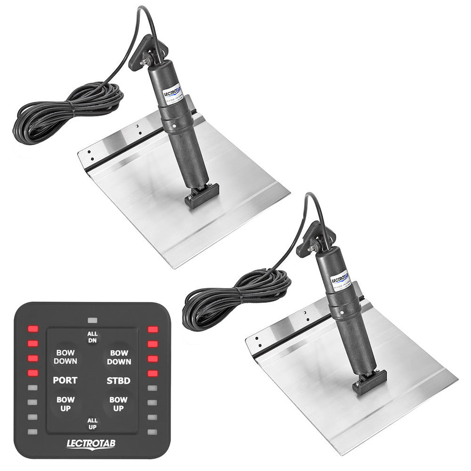 Lectrotab XKA Aluminum Alloy Trim Tab Kit w/One - Touch Control - 12 x 9 - Get Tight Gear