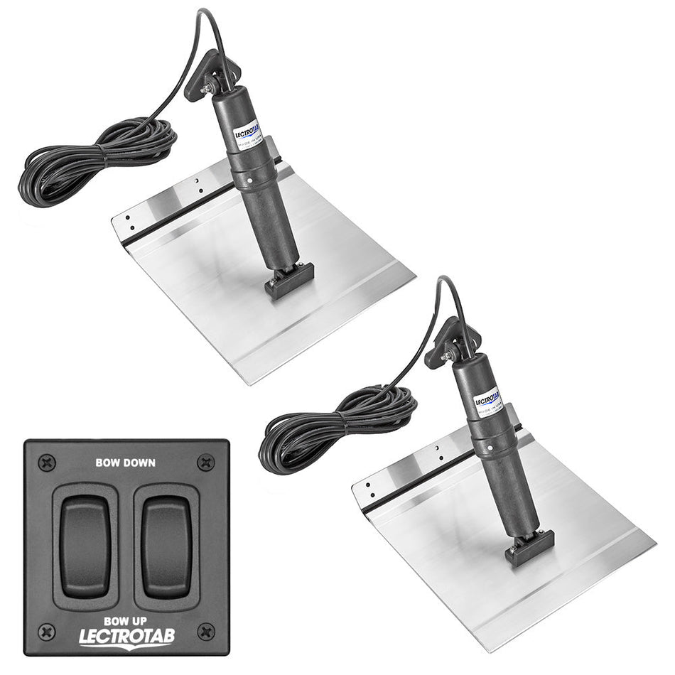 Lectrotab XKA Aluminum Alloy Trim Tab Kit w/Rocker Switch - 12 x 12 - Get Tight Gear