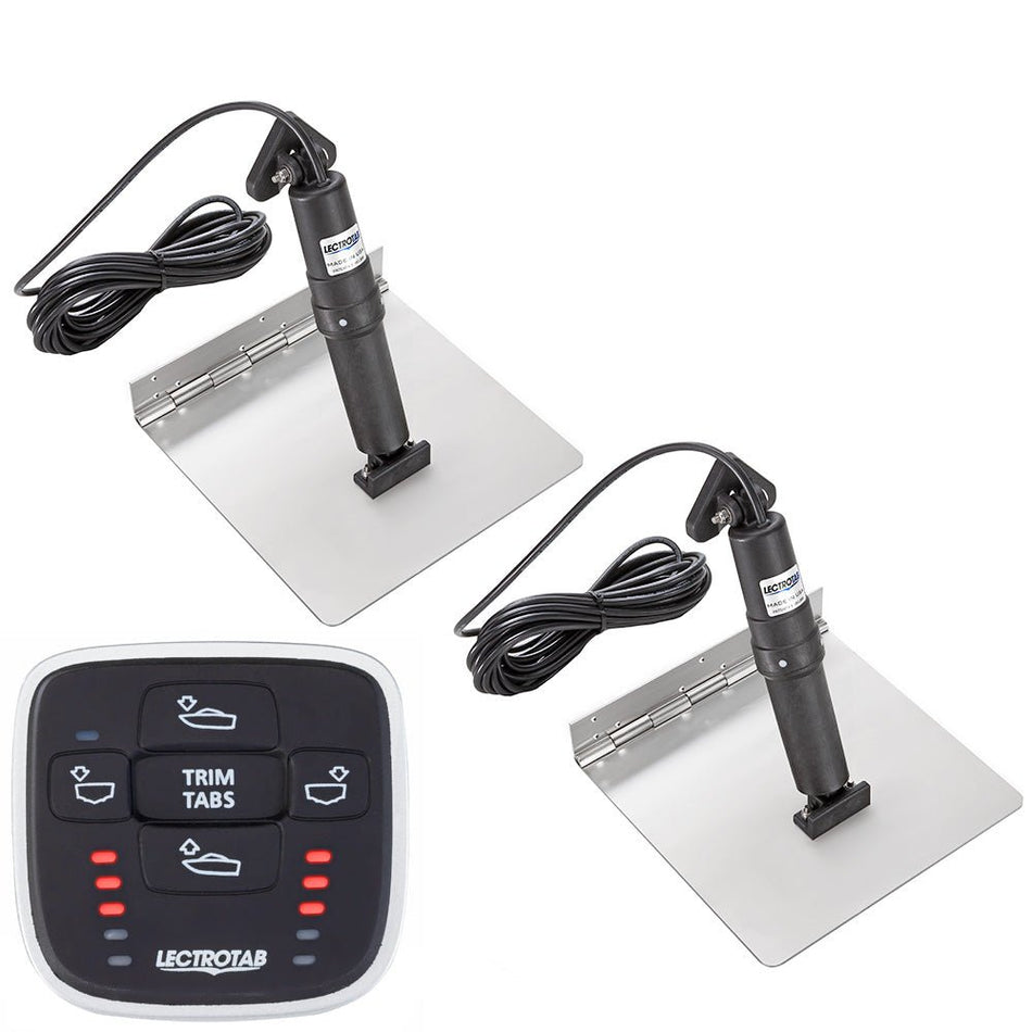 Lectrotab XKA Stainless Steel Trim Tab Kit w/MLC - 1 Control - 9 x 9 - Get Tight Gear