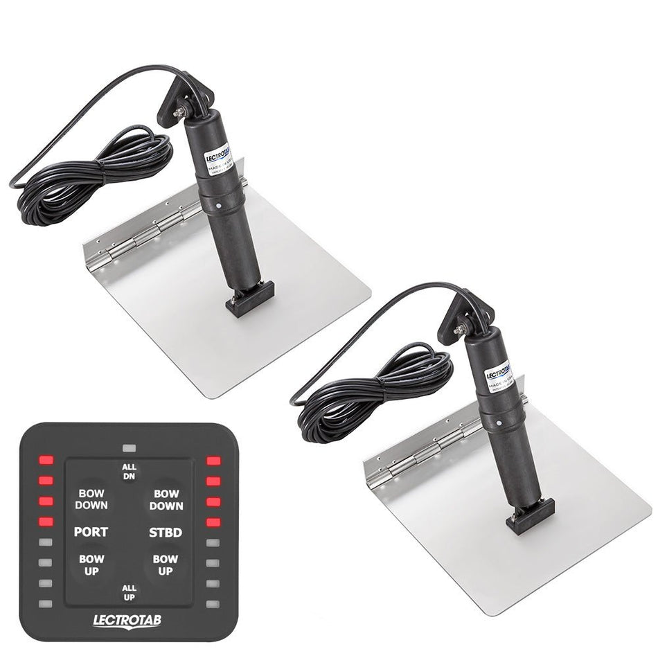 Lectrotab XKA Stainless Steel Trim Tab Kit w/One - Touch Control - 9 x 9 - Get Tight Gear