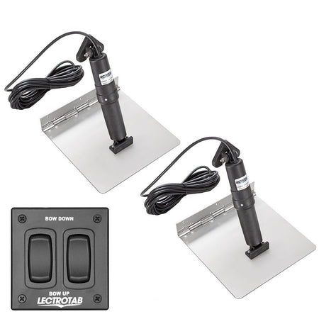Lectrotab XKA Stainless Steel Trim Tab Kit w/Rocker Switch - 9 x 12 - Get Tight Gear