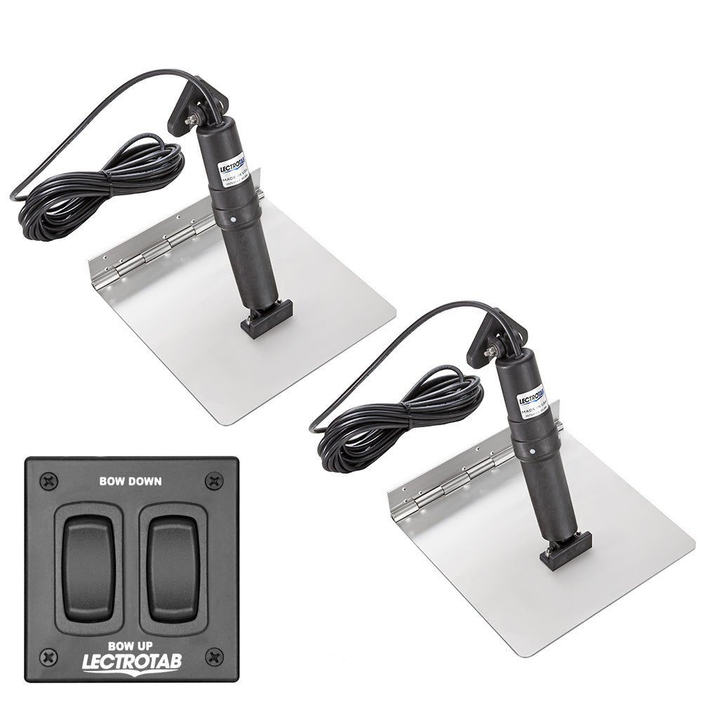 Lectrotab XKA Stainless Steel Trim Tab Kit w/Rocker Switch - 9 x 18 - Get Tight Gear