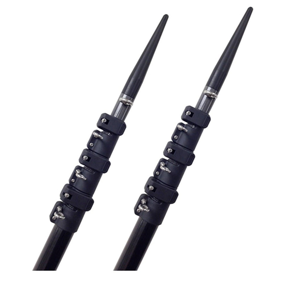 Lee's Tackle 16' Telescoping Carbon Fiber Outrigger Poles Sleeved f/TACO Bases - Get Tight Gear