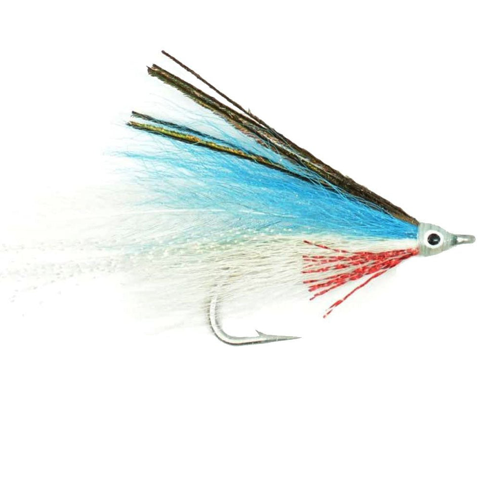 Lefty's Deceiver Saltwater Streamer Fly - Blue/White - 1 Dozen Hook Size 1/0 - Get Tight Gear